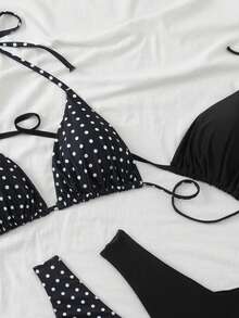 Swim SXY Plus Size Women Sexy Multiway Bikini Swimwear For Beach Vacation - Black - View 5
