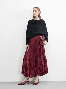 CUCCOO BIZCHIC Tacones altos elegantes de diseño con hebilla y punta afilada para mujer - Burdeos - Ver 6