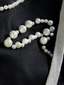 ROMWE MEN 2026 Spring/Summer New Casual Fashion Y2K Style Embellished 2 In 1 Shorts, Unisex Couple Matching Pants - Black - View 5