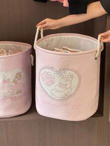 Zazumi 1Pc/2Pcs Home Dorm Collapsible Laundry Hamper, Cute Large Capacity Clothes Storage Basket - Multicolor - View 13