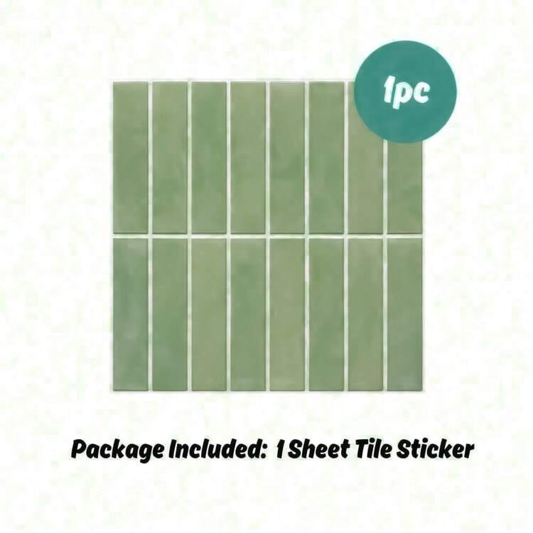 3D Green Tile Stickers, 3D Mosaic Peel And Stick Wall Tiles, Matte, Water And Mold Proof, Thicker Design, 30 X 30cm, For Kitchen Backsplash, RVs, Renters Wall Decor, Bedroom Decor, Pink Room Decor - Multicolor - View 18