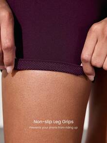 GLOWMODE Quần short biker FeatherFit™-Sculpt CoreHold 4.3" mềm mại, co giãn, không đường may phía trước, có túi bên hông, thích hợp cho tập luyện cường độ trung bình, chạy bộ, tập gym. - Bold Plum - Xem 7