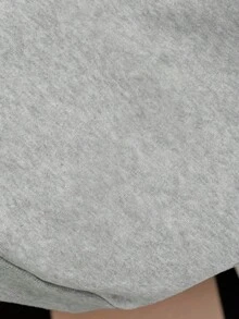 Resyla 女士休闲套头衫，秋冬新品，犬牙刺绣，灰色花卉图案，百搭优雅，返校季必备，蝴蝶结印花设计，适合约会、街头时尚摄影，大码女式卫衣，贝壳刺绣装饰 - 灰色 - 查看 6