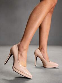 CUCCOO SZL Elegantes tacones altos, estilo sofisticado y maduro, con un toque sexy y refinado, adecuados para mujeres trabajadoras, ir al trabajo, citas, eventos de negocios ligeros, aptos para múltiples grupos de edad de mujeres - Albaricoque - Ver 5
