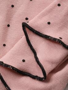 DAZY Polka Dot Print Ruched Chest Padded Camisole Top For Women - Pink - View 14