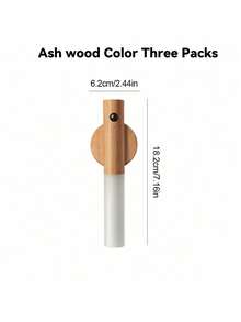 1/2/3pcs  Motion Sensor Night Light, Magnetic Wall Lamp, Indoor Wooden Wall Mount Light Wardrobe, Indoor LED Magnetic Rechargeable Portable Lamp For Corridor Bedroom Closet Desk Stairway Cabinet - Night light - View 19