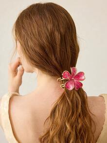 MOTF PREMIUM OIL DRIPPING FLOWER HAIR CLIP HAIR CLAWS CLAW CLIPS HAIR CLIPS HAIR JAW CLIP HAIR CLAMPS HAIR CLUTCH HAIR CATCHER CLIP - Red - View 5