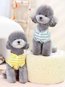 PETSIN 狗狗服装、猫咪服装、小型动物服装、春夏新品、猫咪服装、休闲服装、居家狗狗服装、小型动物连体衣 - 彩色 - 查看 3