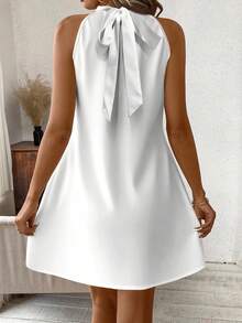 SHEIN Clasi 休闲优雅风格彩色印花无袖连衣裙，适合春夏度假 - 彩色 - 查看 2