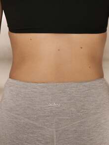 Aralina 休闲运动春夏度假沙滩宽松阔腿抓绒裤，带口袋和宽腰带 - 灰色 - 查看 6