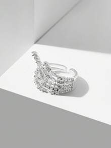 MOTF HEAVY INDUSTRY INLAID  NINE-TAILED FOX RING WOMEN'S FASHION TEMPERAMENT INDEX FINGER RING - Gold - View 3