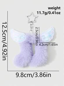 ROMWE Kawaii 1. Tai nghe acrylic đa năng, sáng tạo, tinh tế, dễ thương, sang trọng, cao cấp, màu tím, họa tiết ngôi sao lấp lánh, nốt nhạc, cánh nhiều màu sắc, chất liệu gốm mềm mại, dây đeo cổ tay đính đá, mặt dây chuyền hình nốt nhạc hai mặt bằng vải nhung, phụ kiện móc khóa DIY, mặt dây chuyền túi xách, thích hợp làm quà tặng cho chị em gái, bạn gái, bạn bè, các cặp đôi, quà tặng ngày lễ. - Màu tím -3 - Xem 6