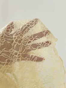 Elamini 黄色针织蕾丝面料金属海星装饰露背吊带背心和A字迷你裙两件套，优雅甜美可爱，适合春夏度假海滩休闲外出约会 - 黃色 - 查看 8