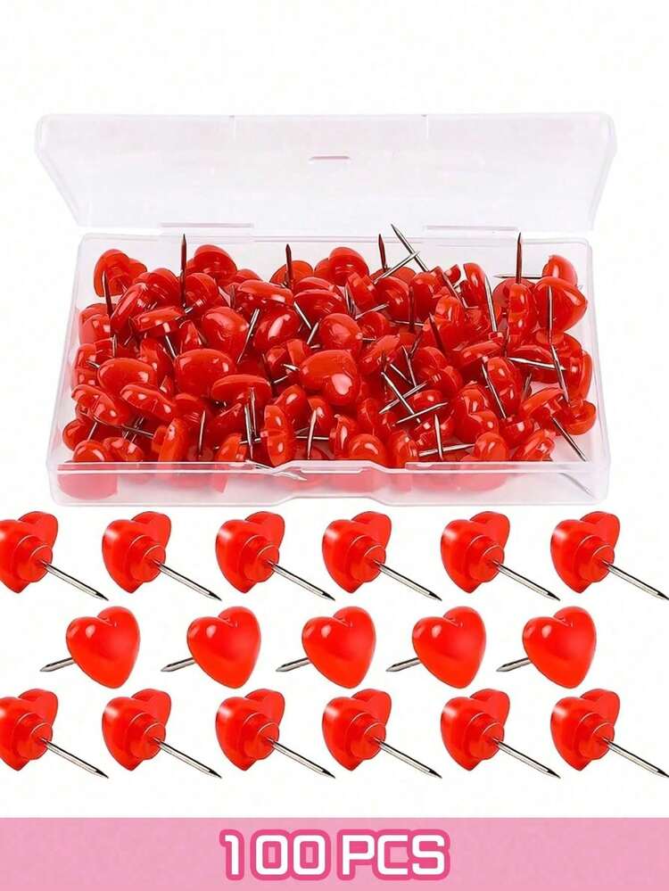 20/50 יחידות נעצים בצורת לב צבעונית, נעצים, מתאים ללוח שעם, תלייה על קיר, לוח מודעות, קישוטי חג המולד, מתנות לחג, מתנות ליום האהבה - ריבוי צבעים - ראה 23