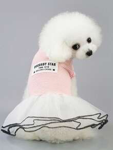 PETSIN Váy kẻ caro màu hồng giản dị cho thú cưng, thích hợp cho mùa xuân và mùa hè. - Nhiều màu - Xem 15