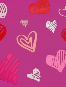 Sweetra Plus Size Casual Heart Print Jumpsuit - Pink - View 6