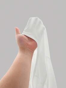 SHEIN LMoss Kids Tween Girl Round Neck Raglan Splice Ruffle Hem Graphic T-Shirt - White - View 6