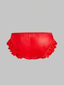 Sexy Ruffle Temptation Men's Lingerie - Red - View 2