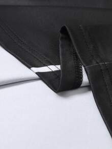 Manfinity EMRG Set di magliette casual da uomo a maniche corte con scollo rotondo e colori a contrasto, versatili per l'estate - nero - Visualizzare 10