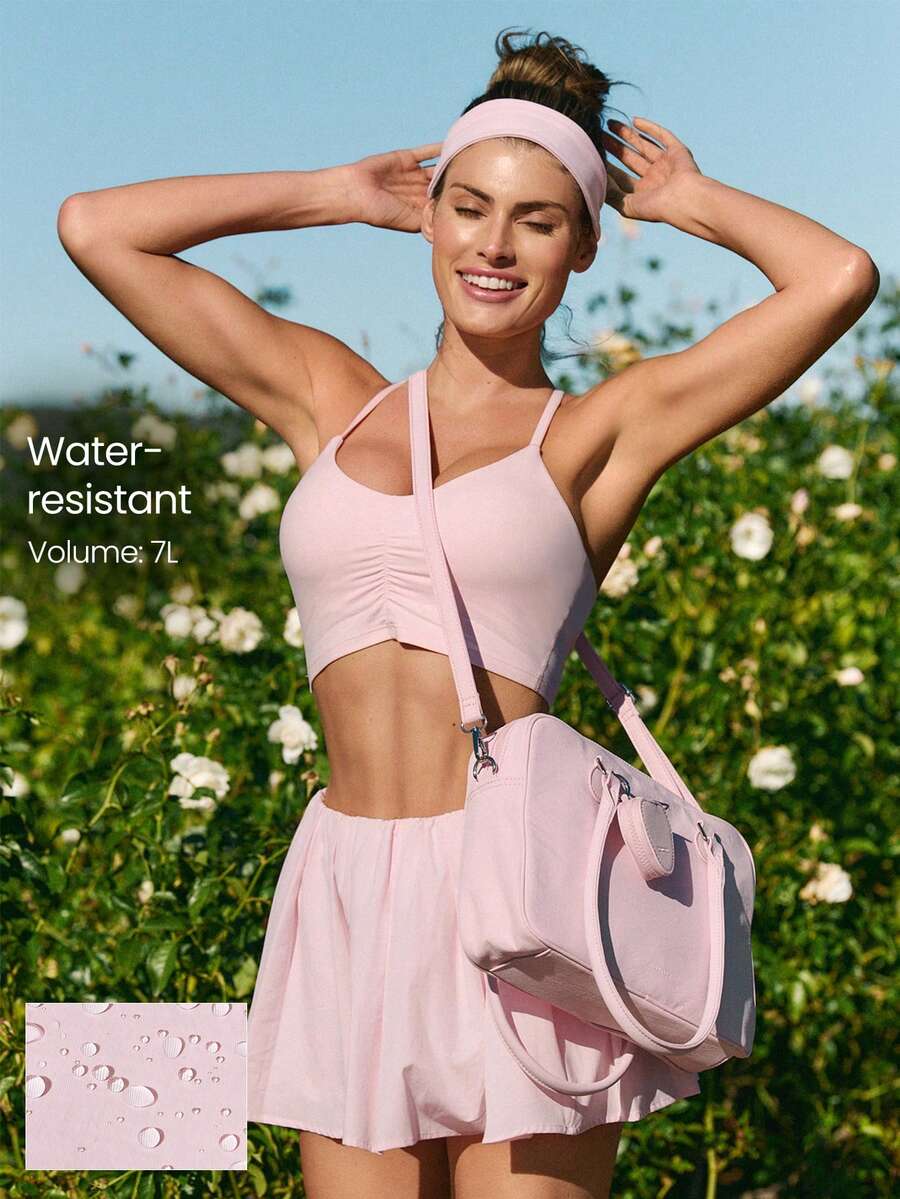 GLOWMODE 情人节中号 7L 携带你的爱心防水可调节肩带手提包，带心形零钱包，日常休闲装 - 粉色 - 查看 1