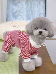 PETSIN Dog Clothing, Cat Clothing, Small Animal Four Legged Clothing, Spring And Summer New Items, Cat Clothing, Casual Clothing, Home Dog Clothing, Small Animal Jumpsuit - Multicolor - View 12