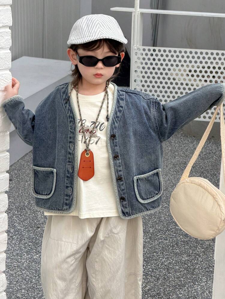 Toddler Boys' Denim Long Sleeve Jacket