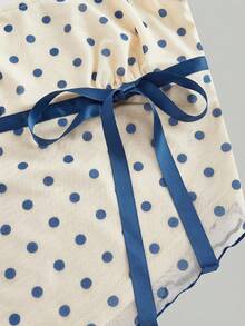 SHEIN MOD Summer/Spring Clothes Women,Summer Holiday Outfits , Party, Beach Vacation Outfits For Women ,Ceremony, Polka Dot Outfit, 2 Piece Skirt Sets Woman, Matching Set Skirt, Two Piece Skirt Set, Midi Skirt Set,Wedding Guest,Bridesmaid,Graduation,Vacation Two Peice Skirt Set Summer - Blue - View 3