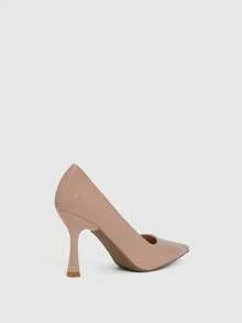 CUCCOO SZL 女士尖头细高跟鞋杏色镜面低鞋面女士高跟鞋简约优雅时尚性感派对宴会女士高跟鞋 - 鏡面杏27 - 查看 9