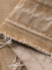 DAZY Women's Casual Denim Jacket And Pants Set, Autumn/Winter - Khaki - View 7