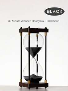 1pc 30-Minute Classic Wooden Timer, Vintage Square Sand Timer, Graduation Season Gift Birthday - Multicolor - View 16