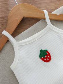 Cozy Pixies Baby Girl Strawberry Pattern Knit Soft Camisole Top And Elastic Waist Skirt 2 Pieces Set Strawberry Skirt Set Toddler Girl Outfit Strawberry Toddler Outfit Baby Skirt Set Strawberry Baby Outfit Strawberry Baby Girl Clothes Toddler Strawberry Clothes Strawberry Outfit For Baby Girl - Multicolor - View 6