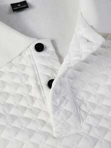 Manfinity Homme Bộ áo polo nam tay ngắn, chất liệu vải dệt họa tiết, có túi, thích hợp mặc ở nhà, đi chơi và tụ họp. Bộ 2 món cho nam, bộ polo mùa hè cho nam, bộ đồ hai mảnh nam, quần short nam, bộ đồ hai mảnh màu trắng cho nam, quần trắng hai mảnh cho nam. Thích hợp cho phong cách cổ điển, sinh hoạt hàng ngày, những chuyến đi cuối tuần, hoạt động ngoài trời, du lịch, môi trường làm việc thoải mái hoặc các dịp bán trang trọng, quà tặng cho bạn trai/chồng, quà kỷ niệm/sinh nhật, tiệc tùng, kỳ nghỉ hè, trang phục đi biển, đám cưới kiểu Hawaii, mùa xuân đến hè. - trắng - Xem 4