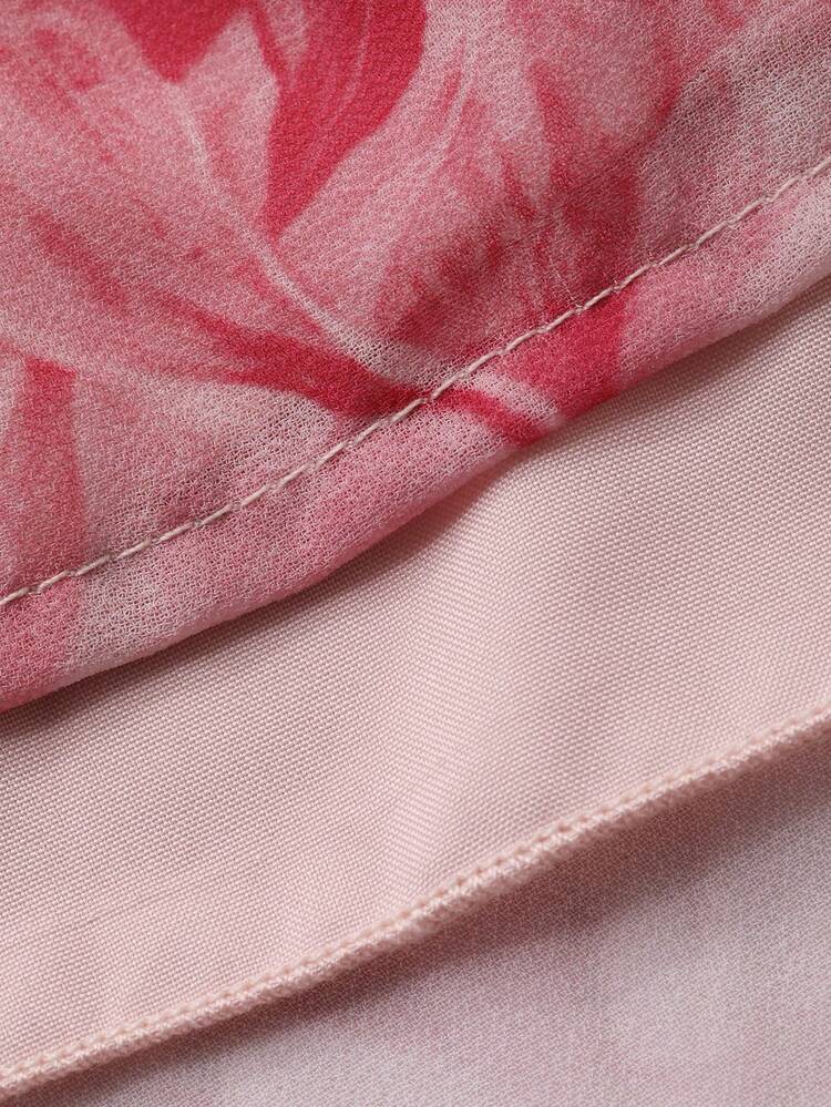 Women's Elegant Floral Print Square Collar Lace Patchwork Ruffle Sleeve Dress, Summer, Wedding Guest Dress Women Dress Sundress