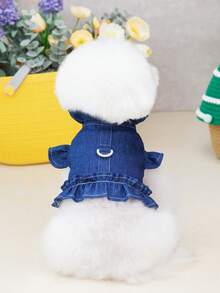 PETSIN Pet Chest Back Skirt, Cat Traction Buckle, Animal Collar Set, Pet Supplies, Dog Walking Princess Skirt, Pet Chest Back Sweet Princess Skirt, Small Clothing, Animal Utensils - Multicolor - View 11