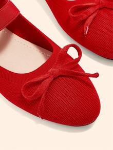 CUCCOO BASICS Women's Fashion Flat Shoes - Red - View 4
