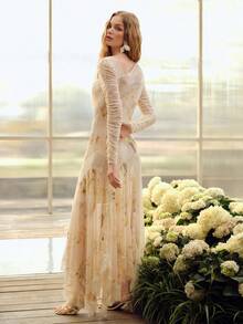 MOTF PREMIUM WOMEN'S ASYMMETRIC HEM ROMANTIC LONG DRESS WITH WAIST CINCHING, SUITABLE FOR SPRING/SUMMER - Apricot - View 8