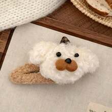 1pc Autumn Winter Plush Bear & Dog Hair Clips, Sweet Cute BB Clips, Girl's Front Bangs & Flyaway Hair Pins - Multicolor - View 10
