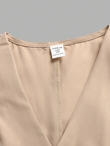 Firerie Kids Firerie Kids Bộ đồ thể thao thường ngày thanh lịch cho bé gái tuổi teen, màu trơn, gồm áo vest không tay cài cúc phía trước và quần ống đứng, màu kaki. - Màu Khaki - Xem 8