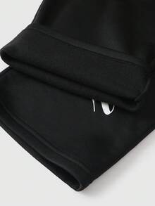 ROMWE MEN Street Life Spring Casual Graphic Men'S Elastic Waist Drawstring Casual Sweatpants - Black - View 3