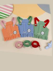 PETSIN Pet Chest And Back Skirt, Cat Traction Strap, Animal Collar Set, Pet Supplies Strap Skirt, Dog Walking Princess Skirt, Pet Chest And Back Skirt+Rope Sweet Princess SBritish Style Chest And Back Set - Multicolor - View 4