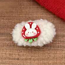 1pc Christmas Plush Animal Hair Clips, Girls Versatile Bangs Side Clips, Elegant Flyaway Hair Pins - Multicolor - View 9