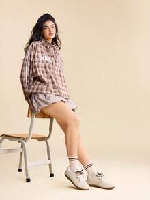 CUCCOO EASI Zapatillas planas y casuales con forro térmico para mujer, versátiles para uso diario - Albaricoque - Ver 7