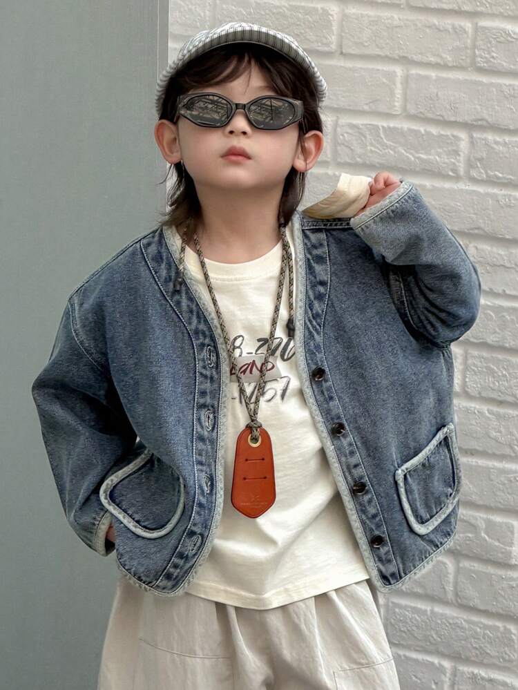 Toddler Boys' Denim Long Sleeve Jacket