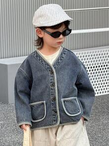 DAZY Toddler Boys' Denim Long Sleeve Jacket - Blue - View 6