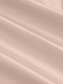 Sweetra Plus Size Slit Pleated PU Leather A-Line Mini Skirt, Bodycon & Slimming - Khaki - View 6