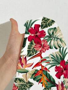 Manfinity RSRT Camisa informal de vacaciones de manga corta con estampado tropical para hombre - Multicolor - Ver 6