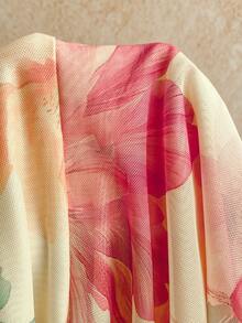 Soleia 性感V领交叉装饰镂空露背系带纹理面料不对称下摆迷你连衣裙，适合派对、圣诞节、约会、夜店、海滩、邮轮、下午茶、波西米亚风、度假、秋季女装、复古风 - 彩色 - 查看 6