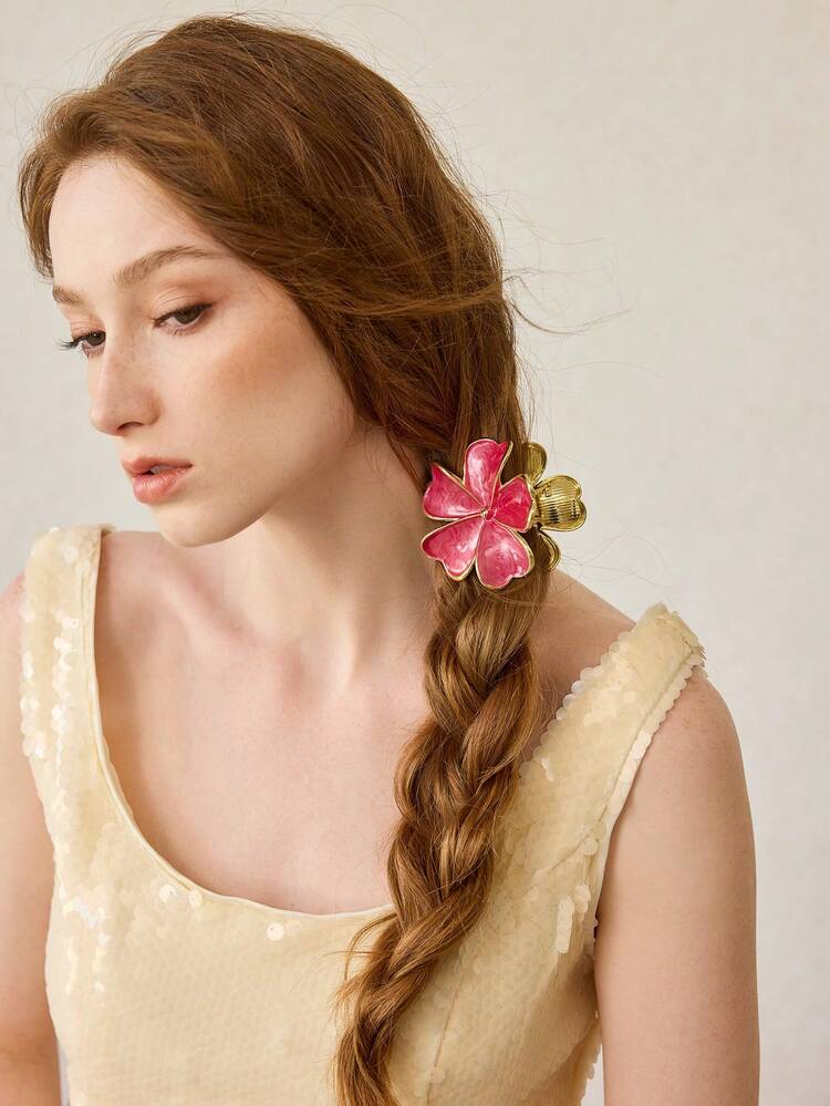 OIL DRIPPING FLOWER HAIR CLIP HAIR CLAWS CLAW CLIPS HAIR CLIPS HAIR JAW CLIP HAIR CLAMPS HAIR CLUTCH HAIR CATCHER CLIP