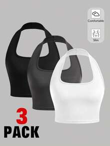 SHEIN Girlism 3件套少女背心和吊带衫 - 彩色 - 查看 1