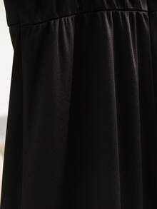 GlowEve Women's Fashion Pearl Strap Draped Neck Waist Cinched Elegant Jumpsuit, Suitable For Daily, Vacation, Outing, Party, Spring/Summer - Black - View 6